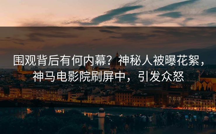 围观背后有何内幕？神秘人被曝花絮，神马电影院刷屏中，引发众怒